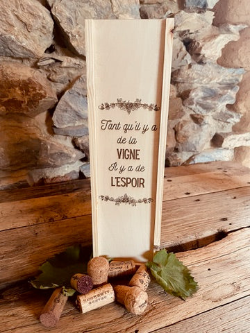 Coffret vin à glissière