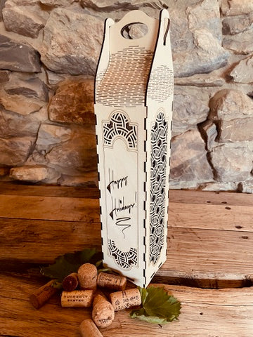 Coffret bouteille premium découpé