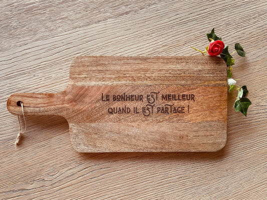 Planche apéro manguier avec manche