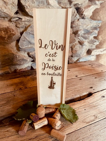 Coffret vin à glissière