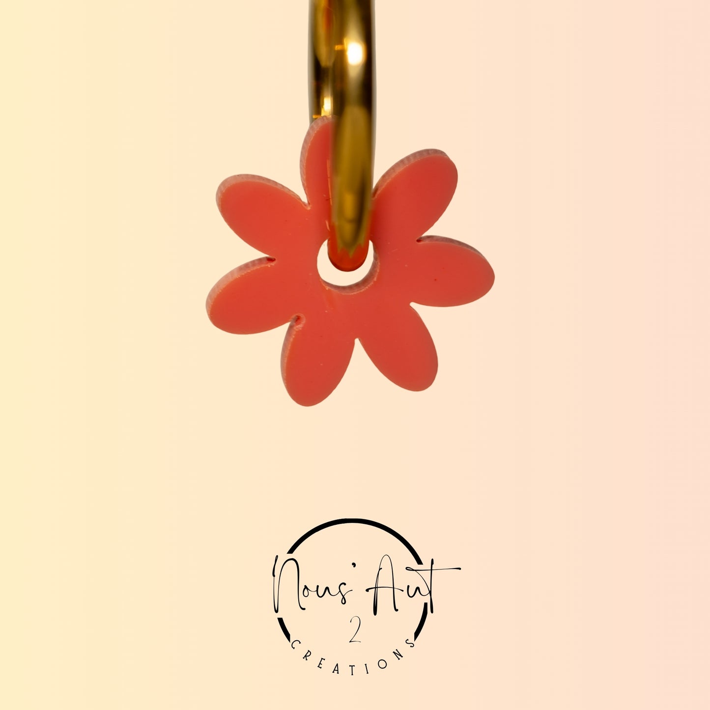 Pendentif enfant Fleur en acrylique Watermelon Nous’Aut 2