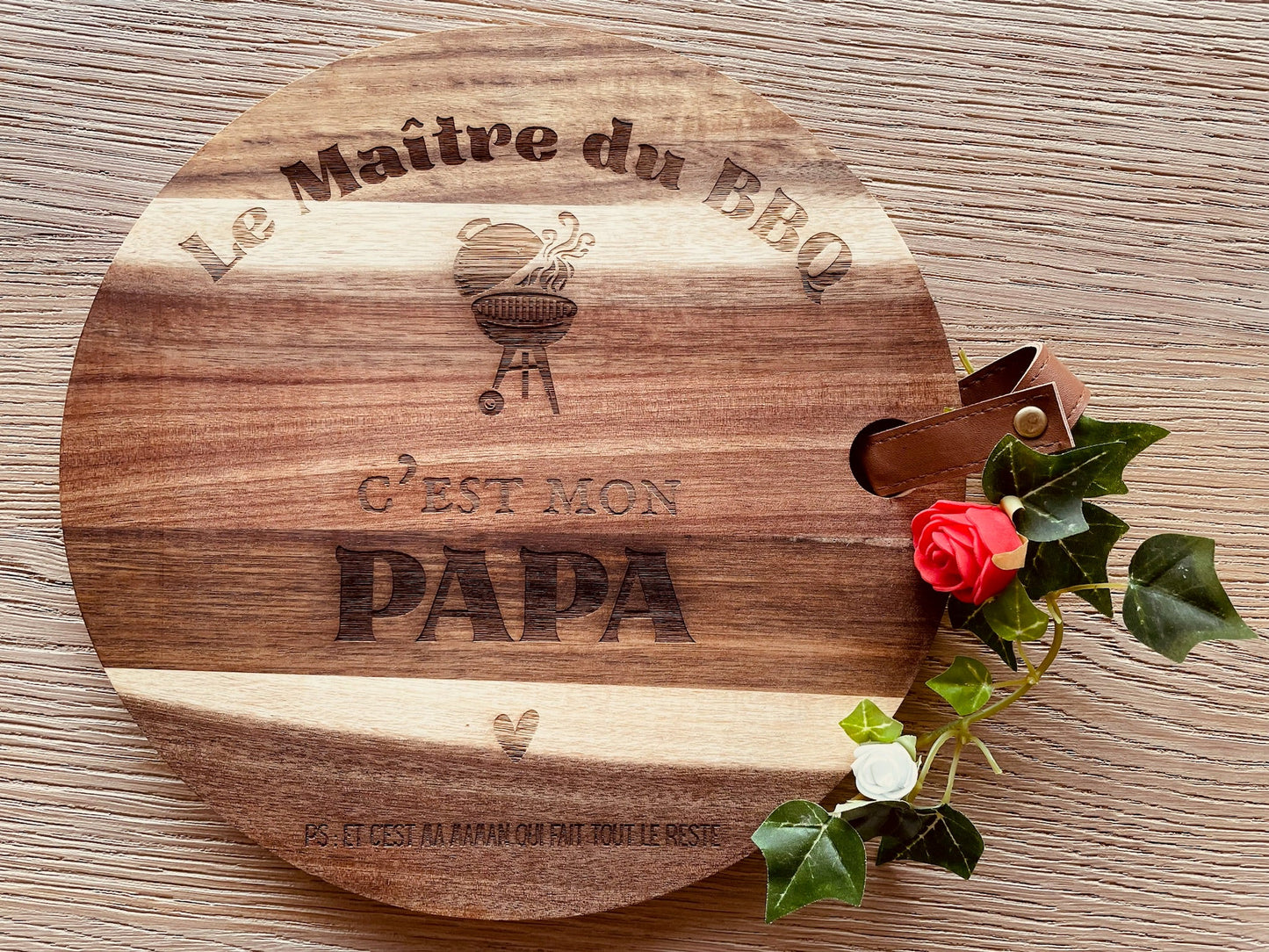 Planche ronde acacia