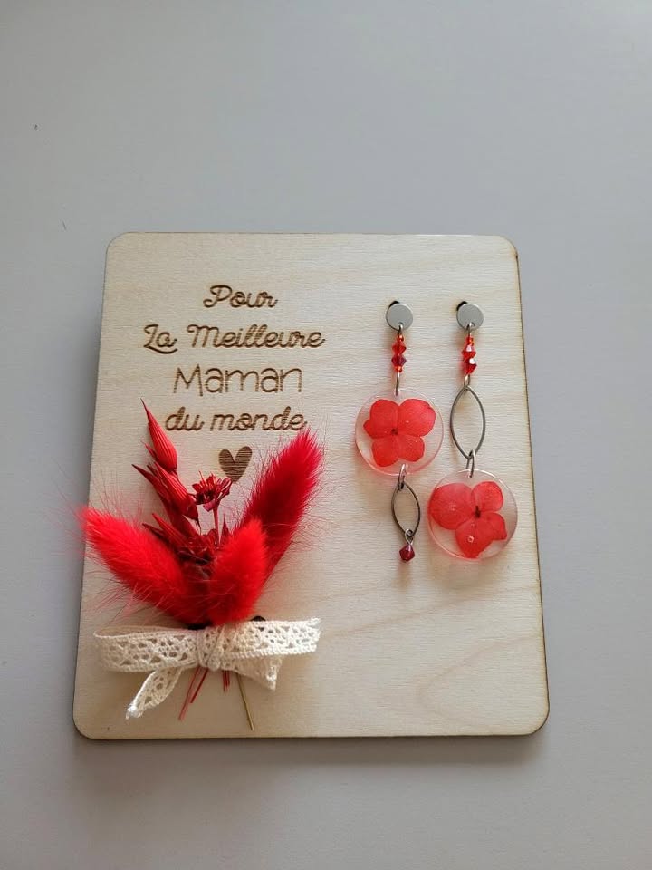 Boucles d'oreilles avec plaque personnalisée