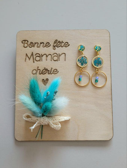 Boucles d'oreilles avec plaque personnalisée