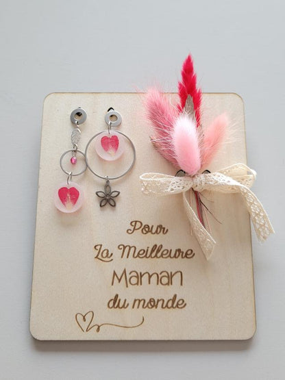 Boucles d'oreilles avec plaque personnalisée