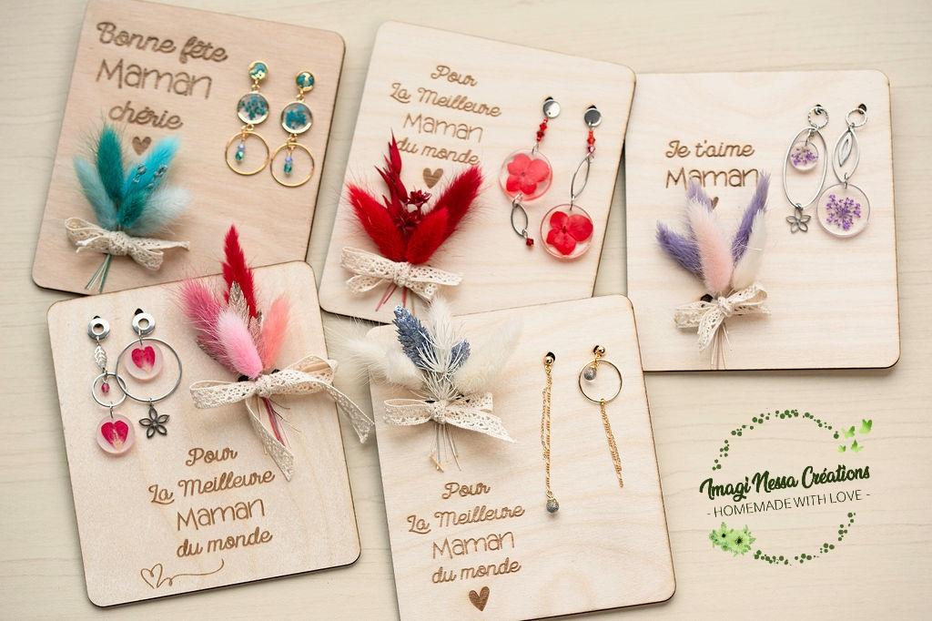 Boucles d'oreilles avec plaque personnalisée