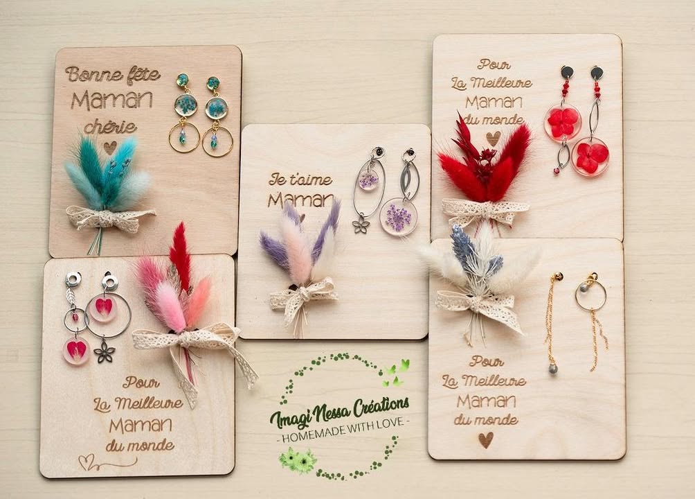 Boucles d'oreilles avec plaque personnalisée
