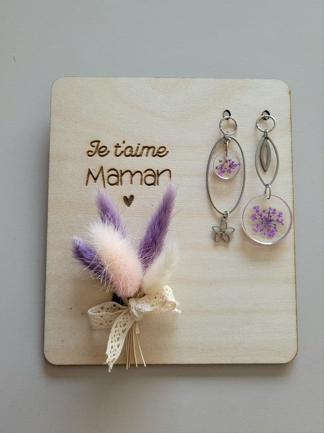Boucles d'oreilles avec plaque personnalisée