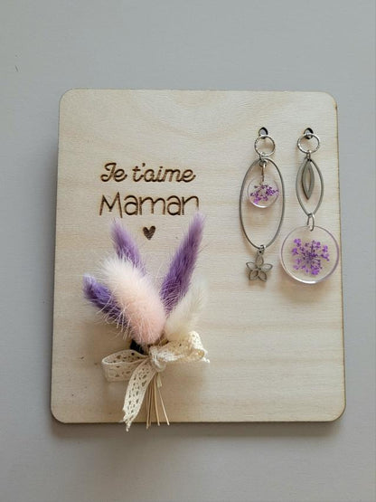 Boucles d'oreilles avec plaque personnalisée