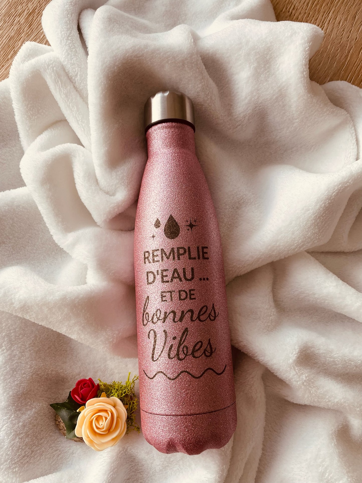 Gourde thermo paillettes