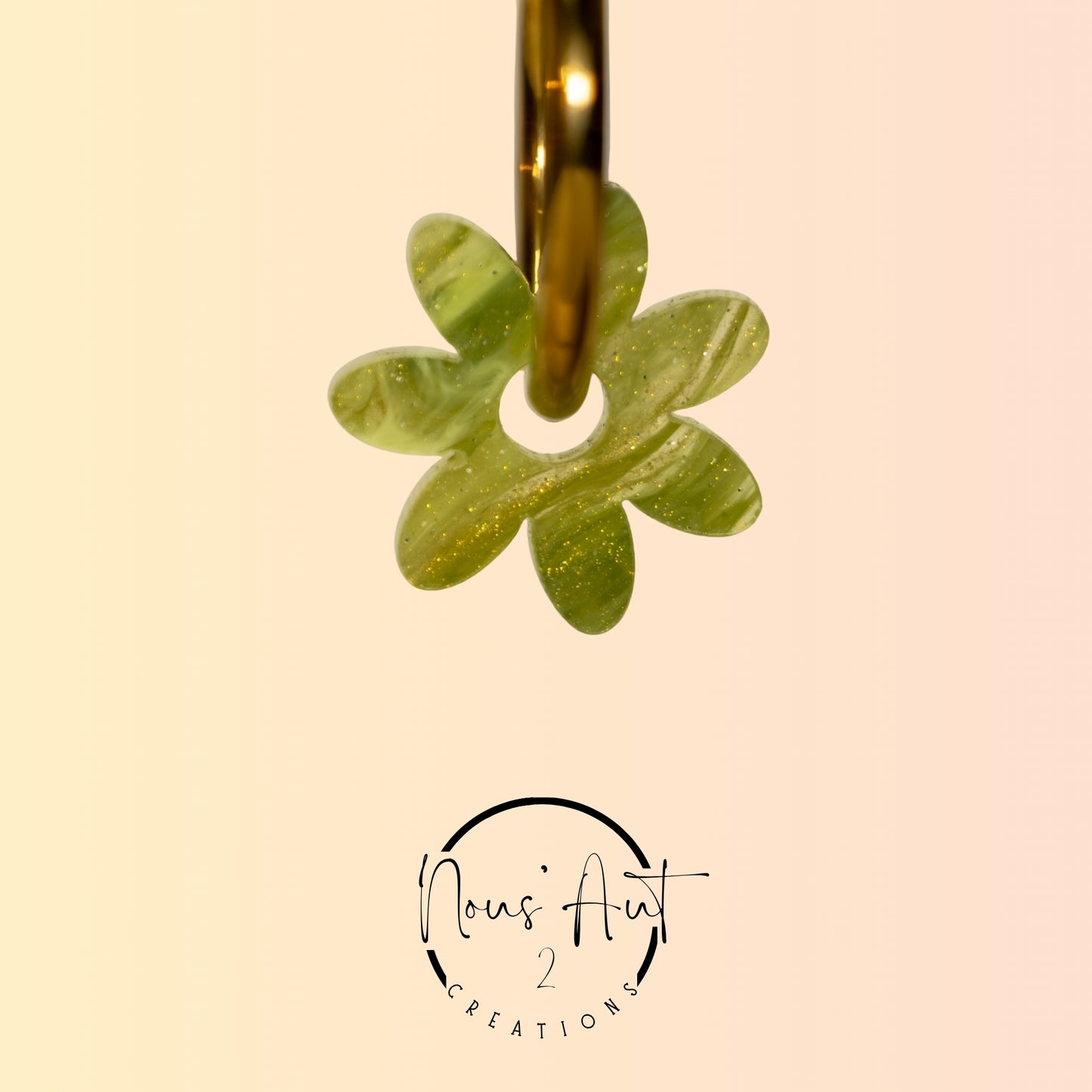 Pendentif enfant Fleur en acrylique Avocado Shake Nous’Aut 2