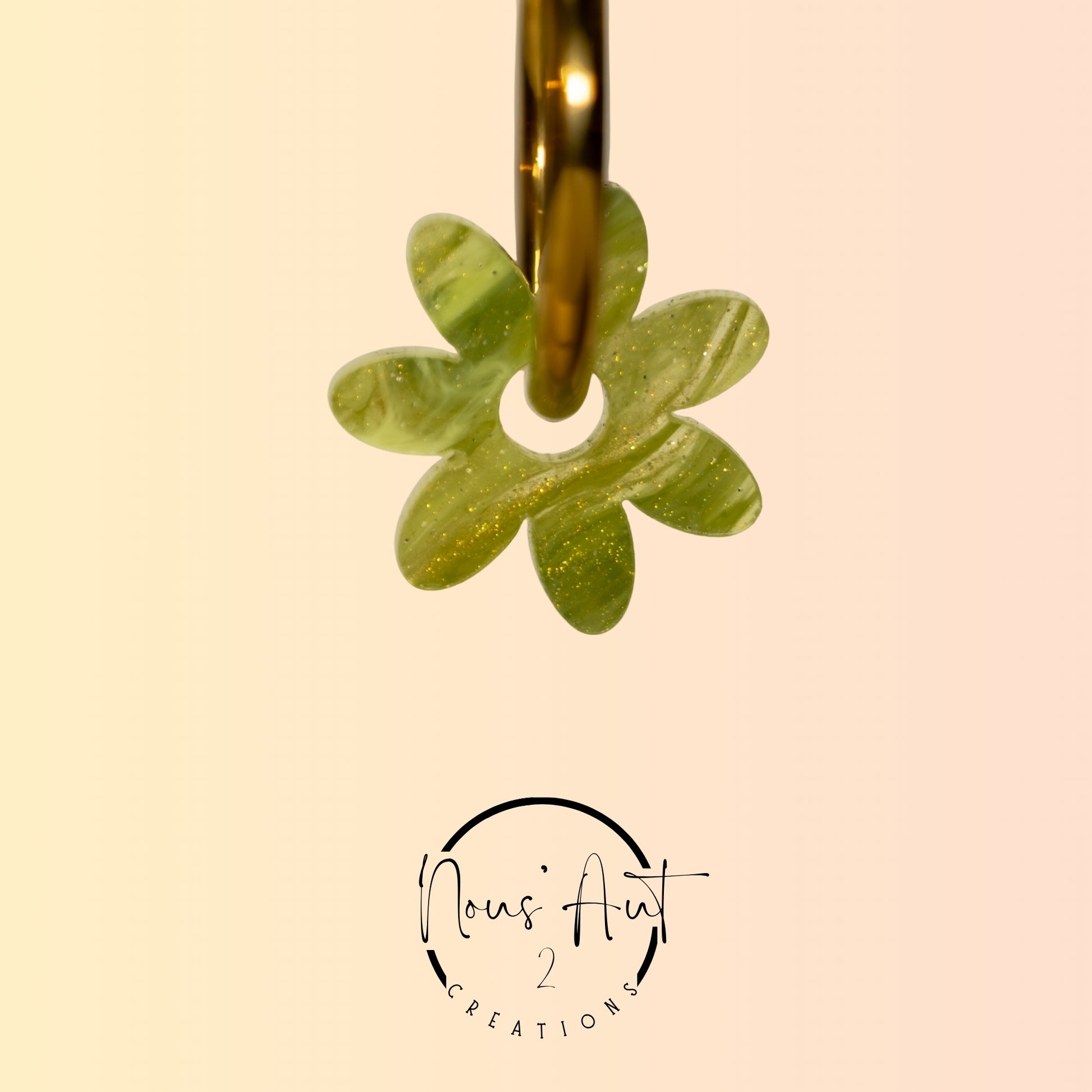 Pendentif enfant Fleur en acrylique Avocado Shake Nous’Aut 2