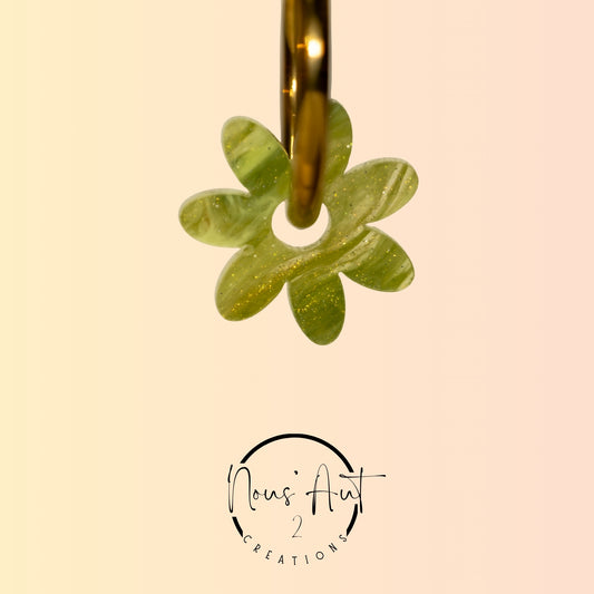 Pendentif enfant Fleur en acrylique Avocado Shake Nous’Aut 2
