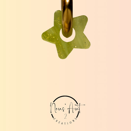 Pendentif enfant Etoile en acrylique Avocado Shake Nous’Aut 2