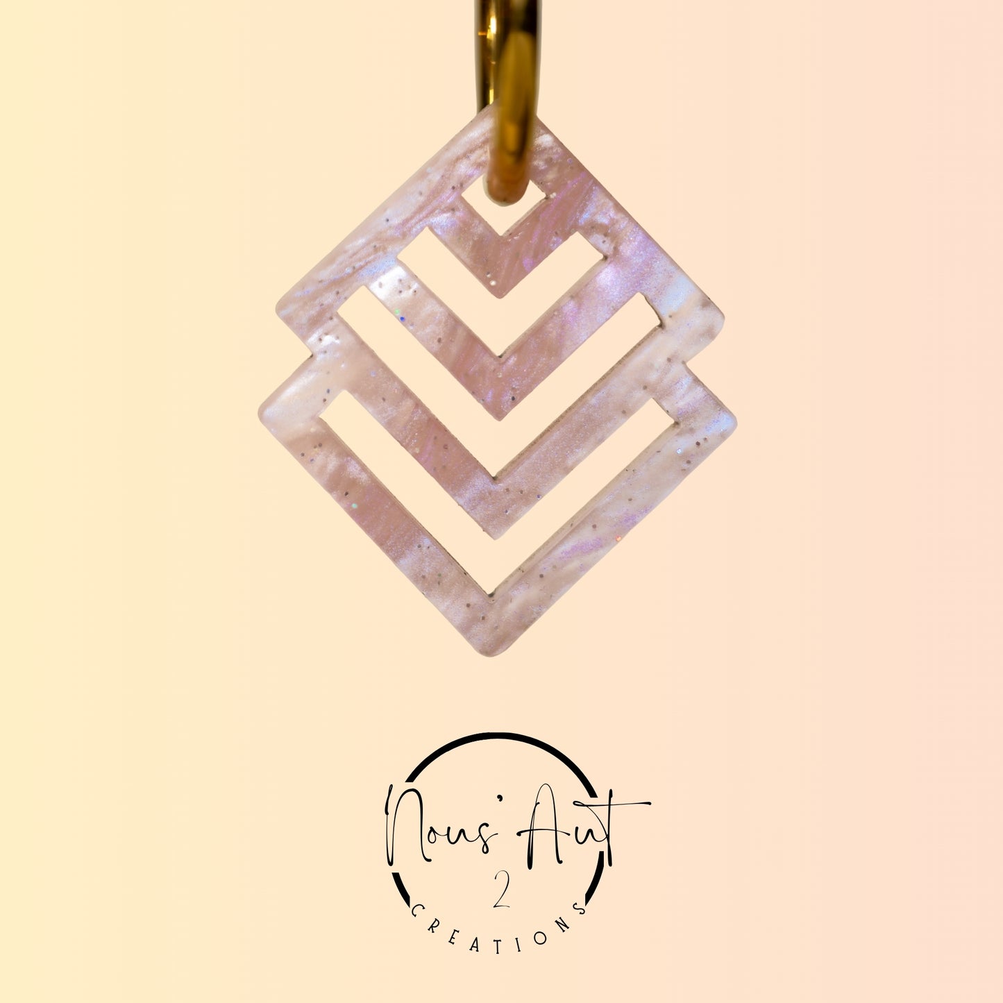 Pendentif Losange en acrylique Blush Nous’Aut 2