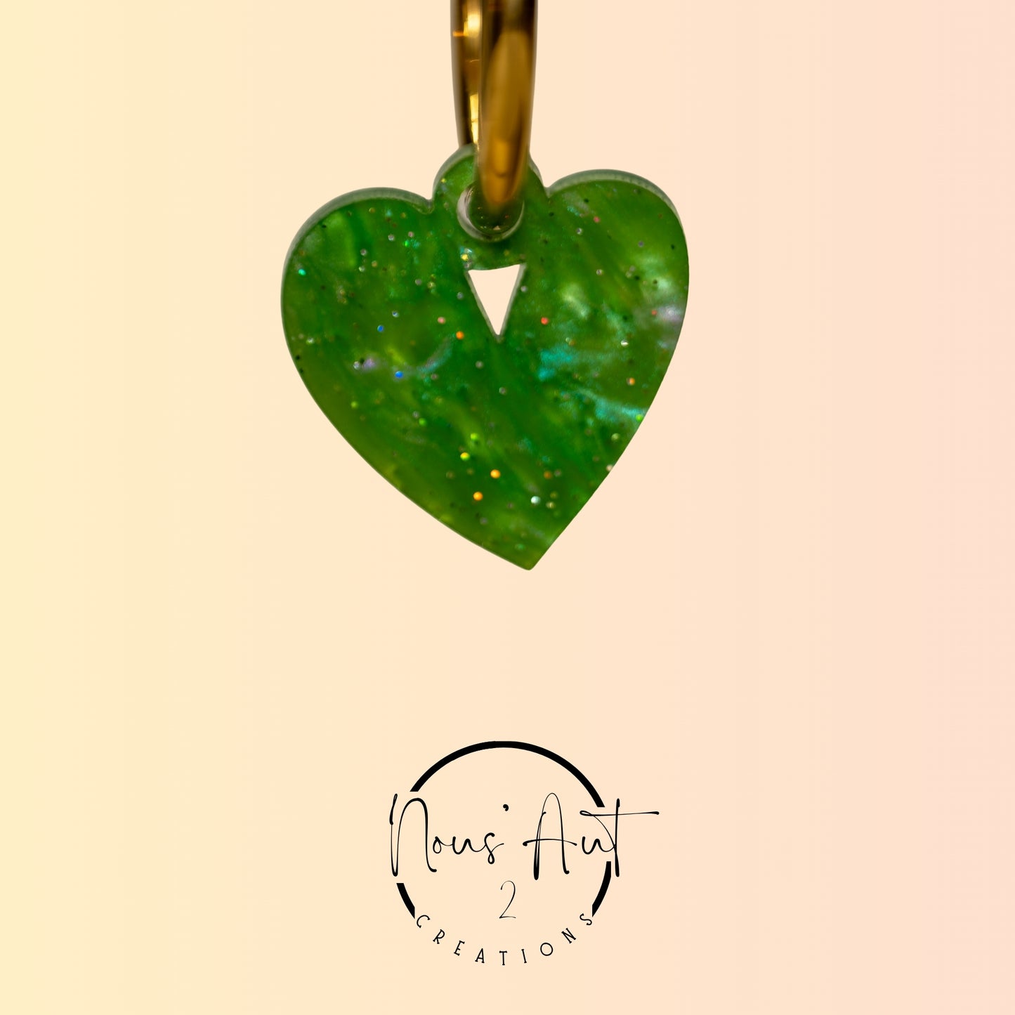 Pendentif Coeur en acrylique Cadmium Nous’Aut 2
