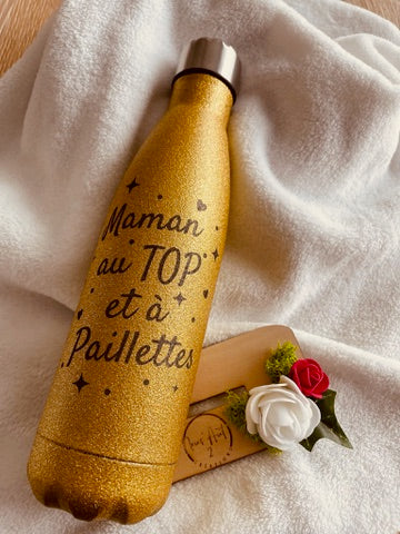 Gourde thermo paillettes