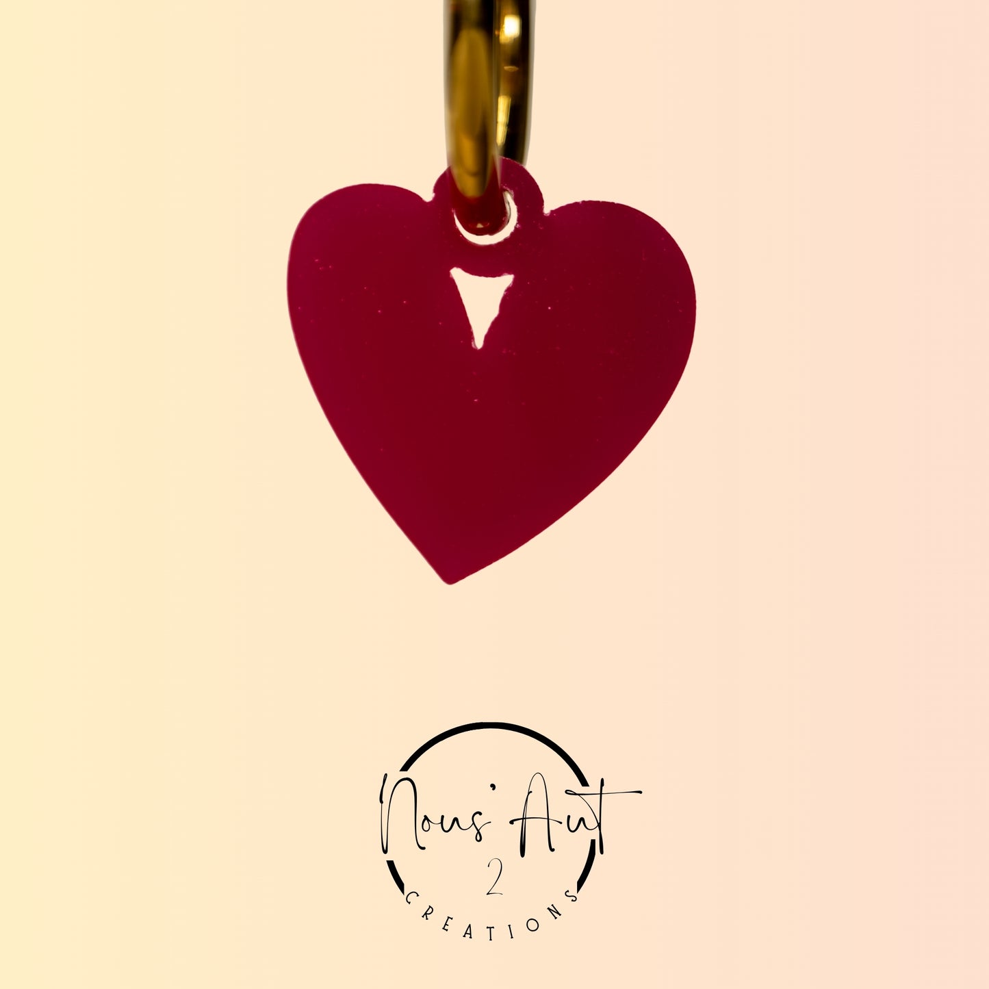 Pendentif Coeur en acrylique Hot Pink Nous’Aut 2