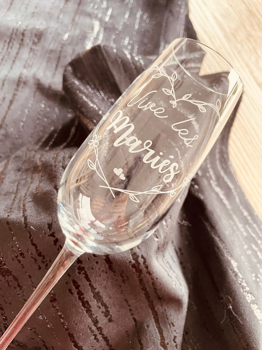 Flûte à champagne gravée Nous’Aut 2