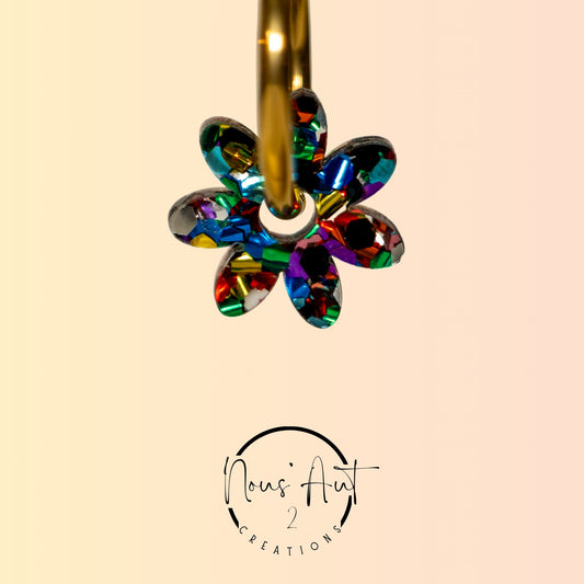 Pendentif enfant Fleur en acrylique Rainbow Pop Nous’Aut 2