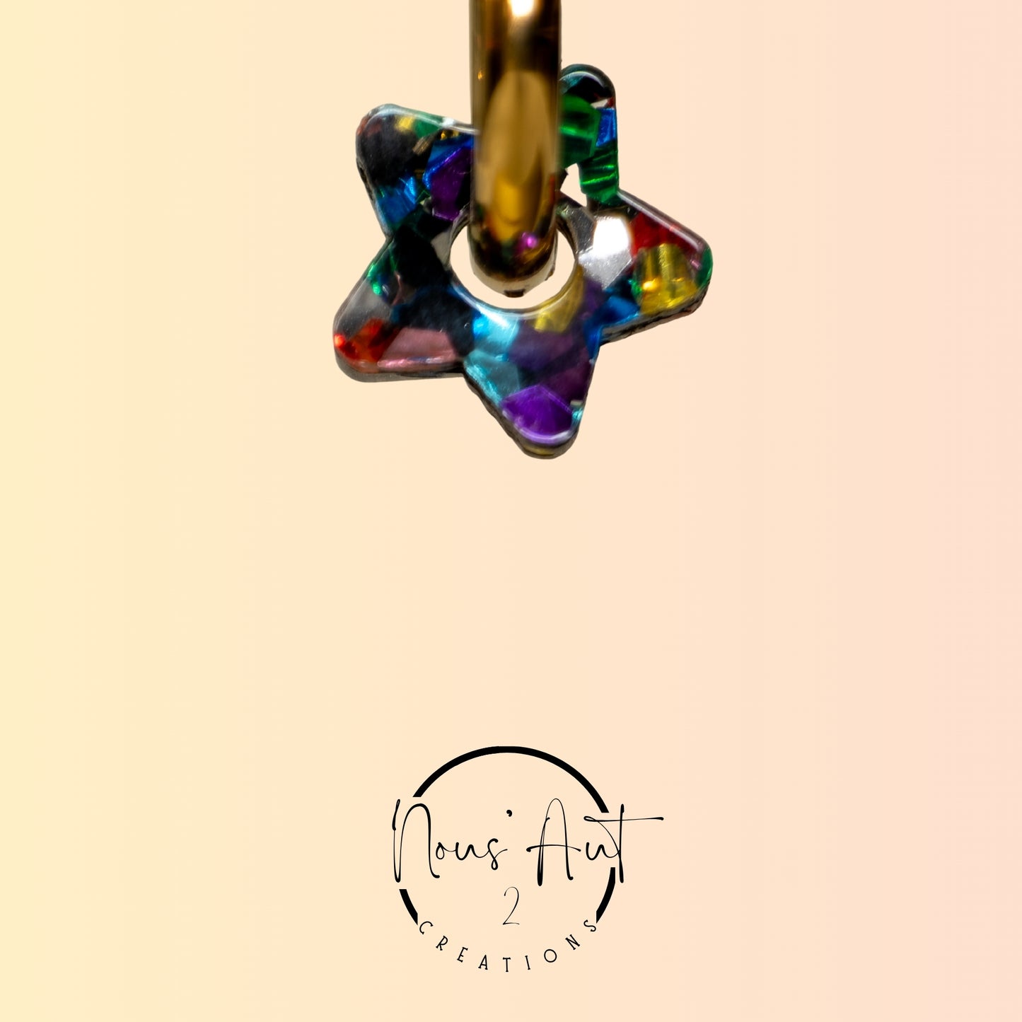 Pendentif enfant Etoile en acrylique Rainbow Pop Nous’Aut 2