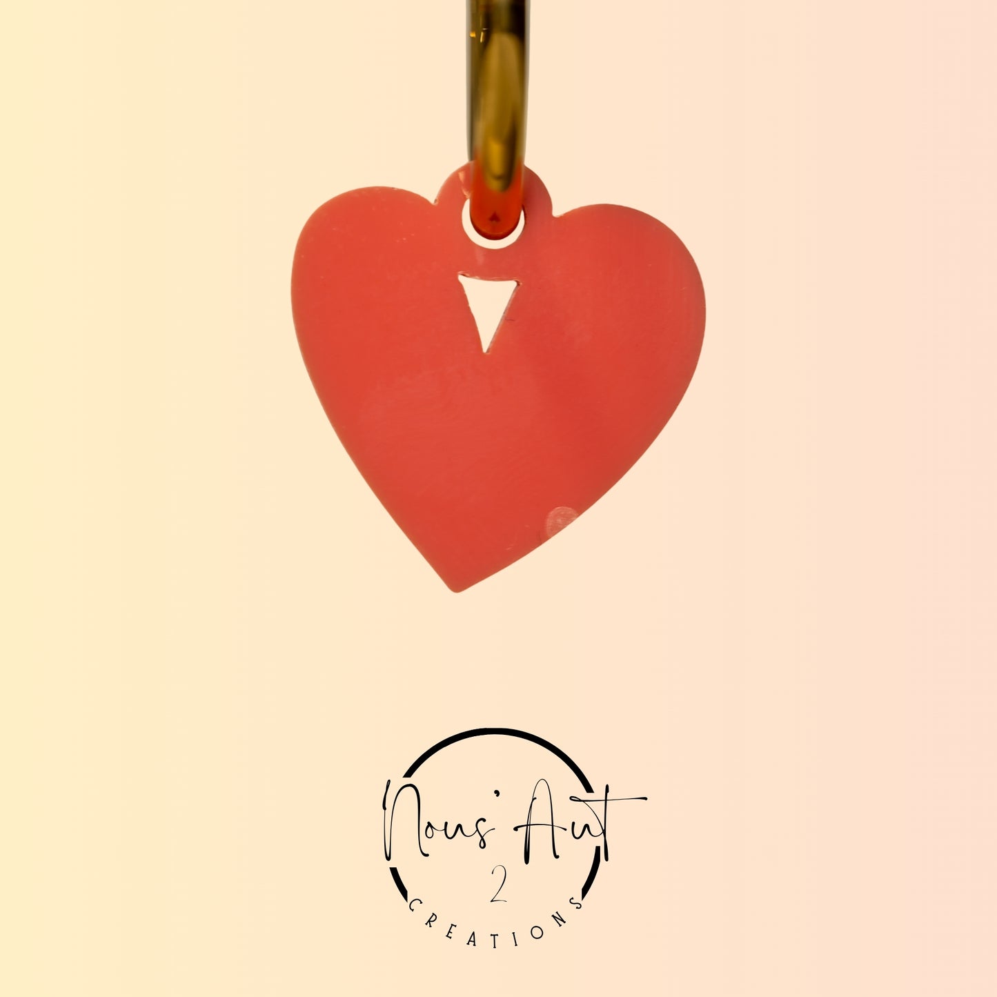 Pendentif Coeur en acrylique Watermelon Nous’Aut 2